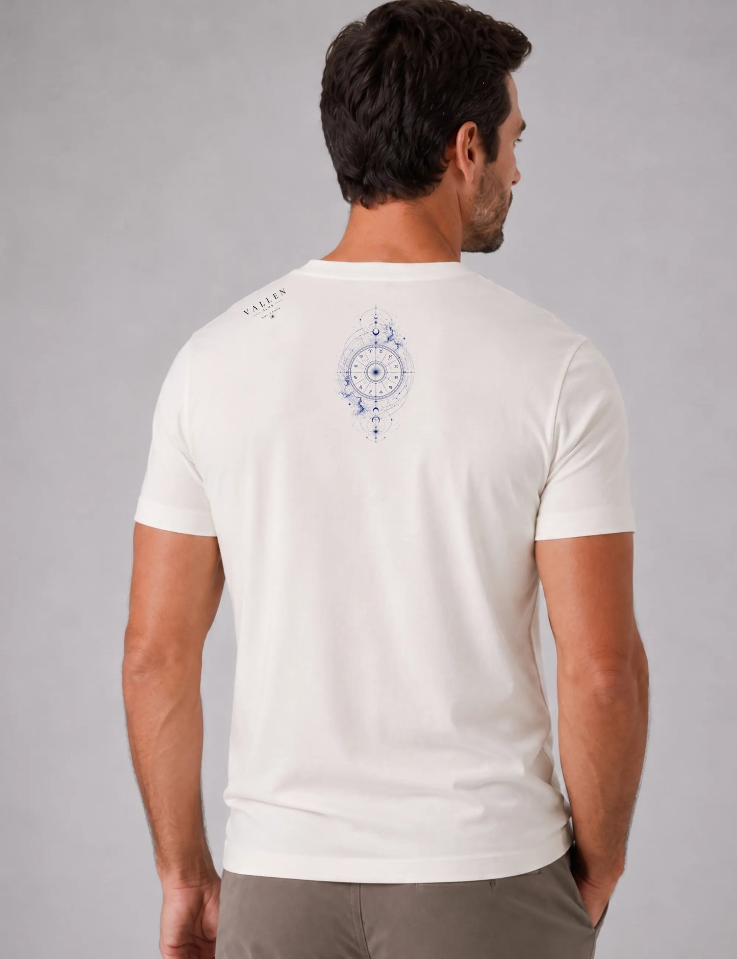 Camiseta Masculina Algodão Egípcio Celestial | Vallen Club
