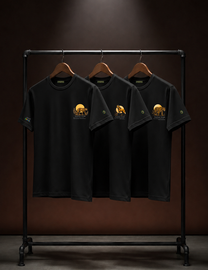 Kit 3 Camisetas Estampadas Brasil Model em Algodão Egípcio - Azul Marinho | Vallen Club