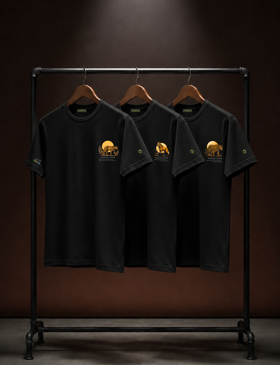 Kit 3 Camisetas Estampadas Brasil Model em Algodão Egípcio - Preta | Vallen Club