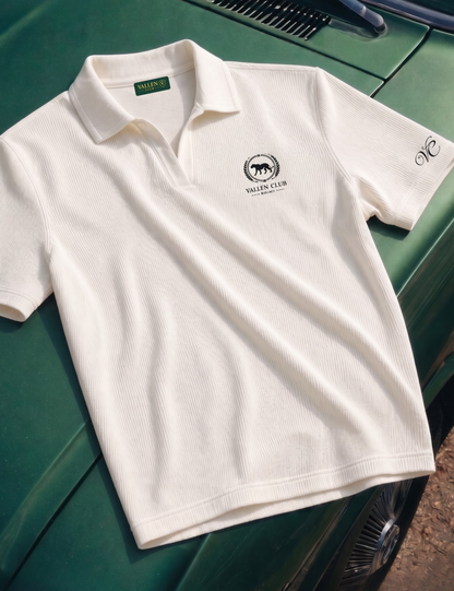 Camisa Polo Masculina Gola Italiana Slim Vallen Club | Tecido Texturizado Premium