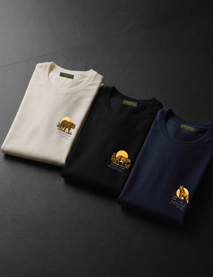 Kit 3 Camisetas Estampadas Brasil Model em Algodão Egípcio - Preta | Vallen Club