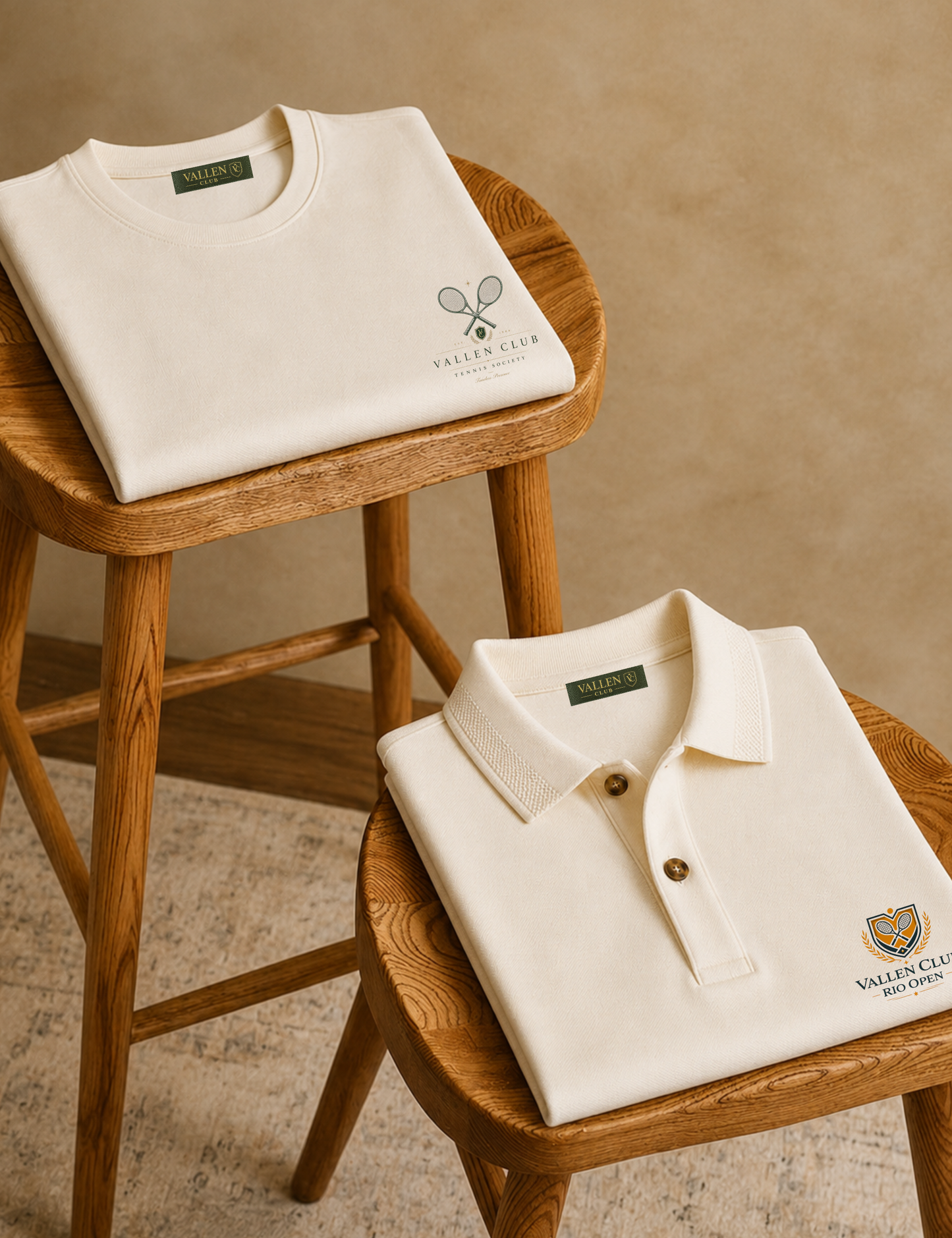 Kit 2 Peças Slim Masculino Vallen Club | Polo Grand Court + Camiseta Algodão Egípcio