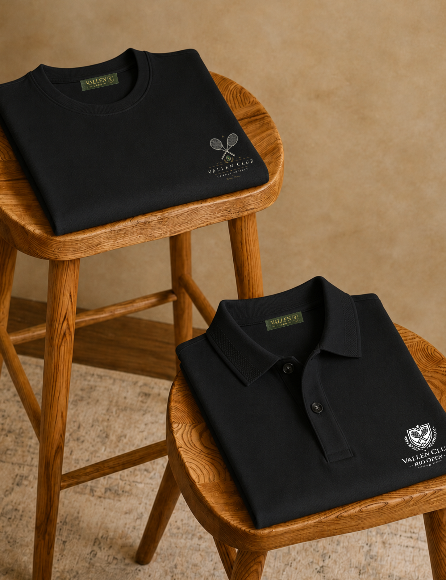 Kit 2 Peças Slim Masculino Vallen Club | Polo Grand Court + Camiseta Algodão Egípcio