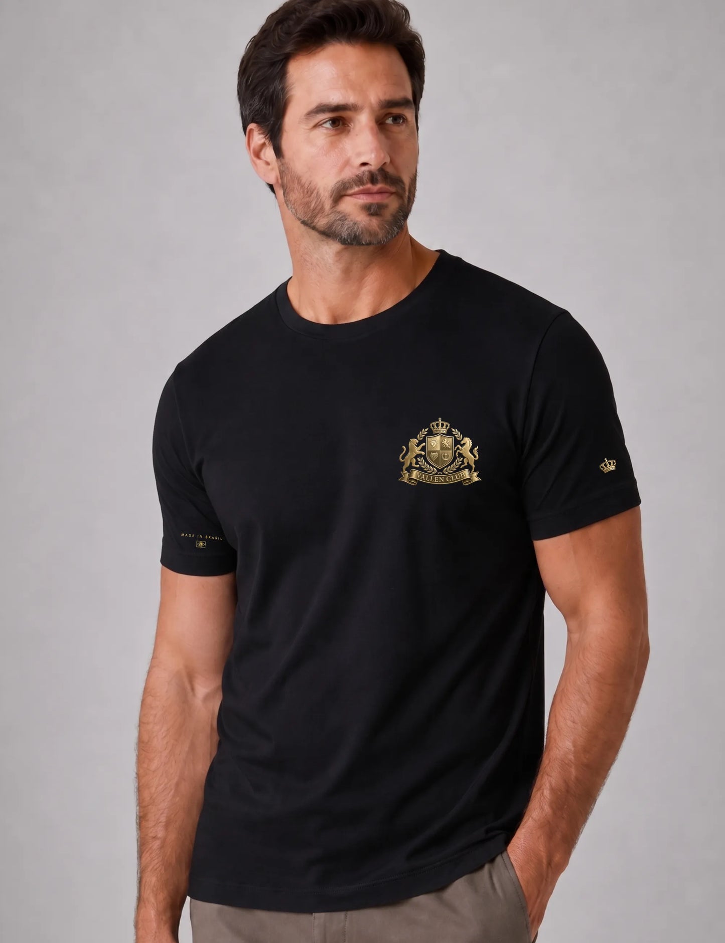Camiseta Masculina Algodão Egípcio Royal Crest | Vallen Club