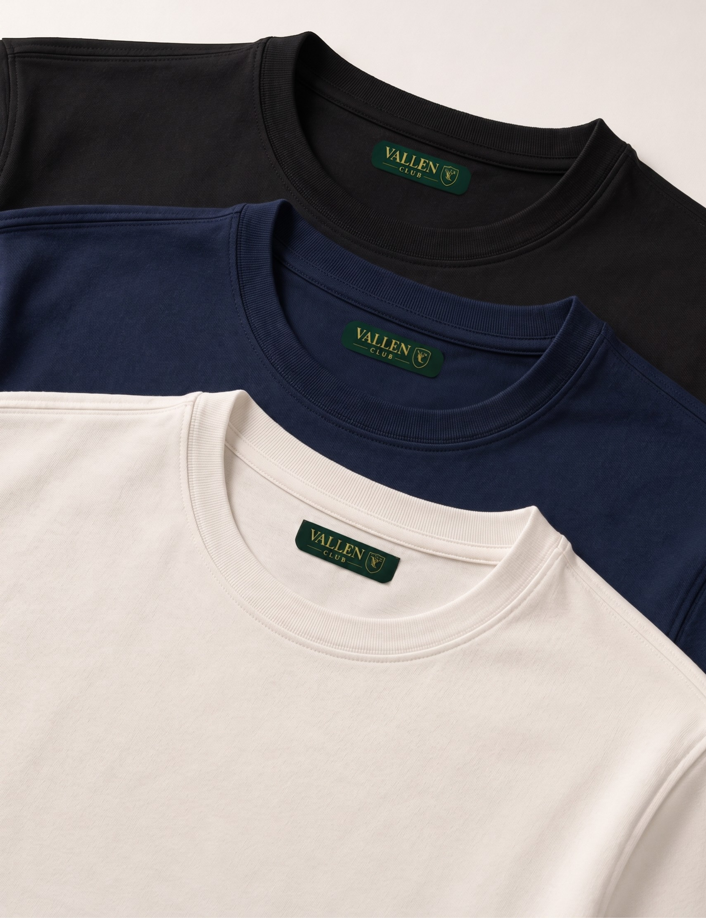 Kit 3 Camisetas Estampadas Brasil Model em Algodão Egípcio - Azul Marinho | Vallen Club
