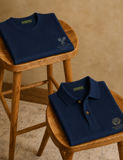 Kit 2 Peças Slim Masculino Vallen Club | Polo Grand Court + Camiseta Algodão Egípcio
