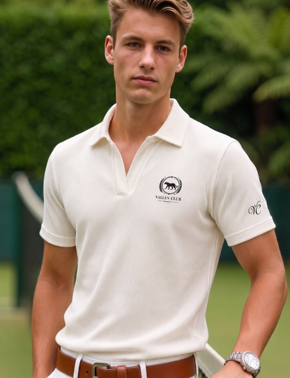 Camisa Polo Masculina Gola Italiana Slim Vallen Club | Tecido Texturizado Premium
