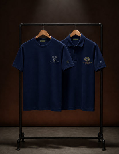 Kit 2 Peças Slim Masculino Vallen Club | Polo Grand Court + Camiseta Algodão Egípcio