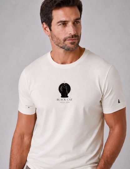 Camiseta Masculina Algodão Egípcio Black Cat | Vallen Club