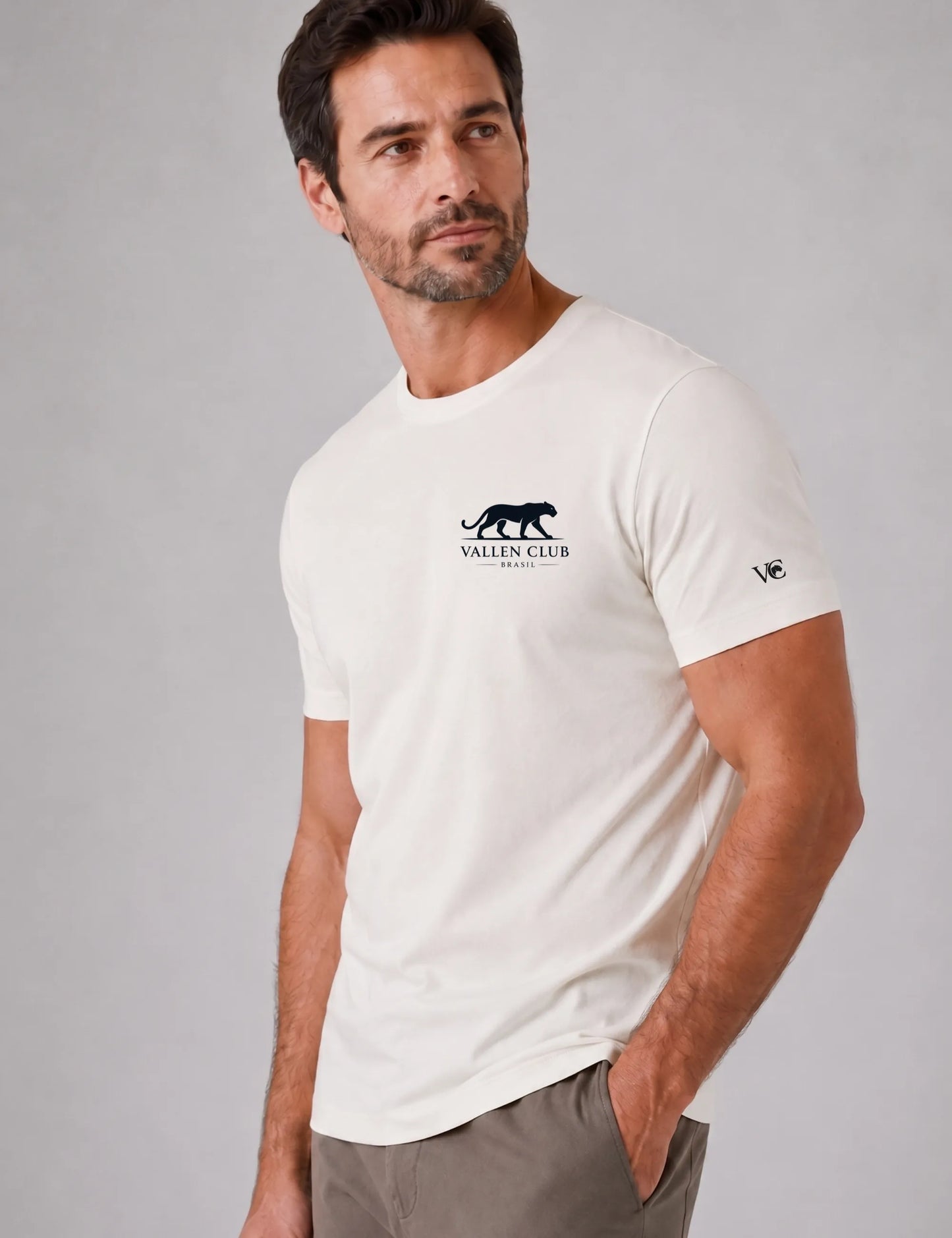 Camiseta Masculina Algodão Egípcio Noir Panther | Vallen Club