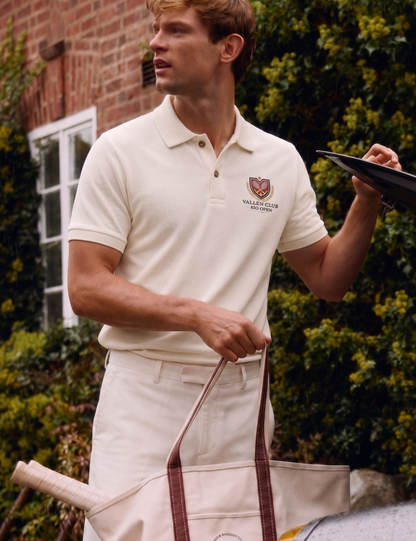 Polo Masculina Piquet Algodão Pima Slim | Vallen Club