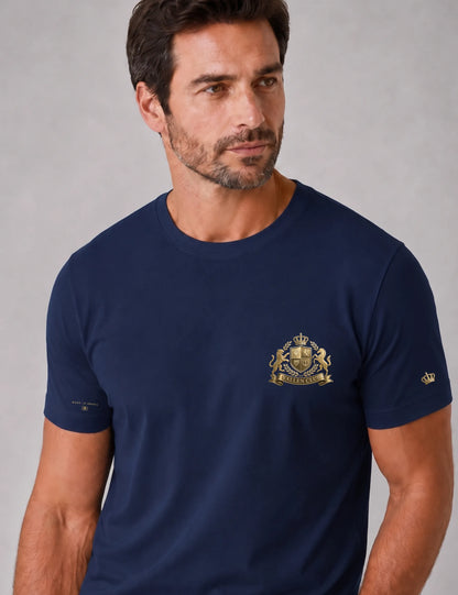 Camiseta Masculina Algodão Egípcio Royal Crest | Vallen Club