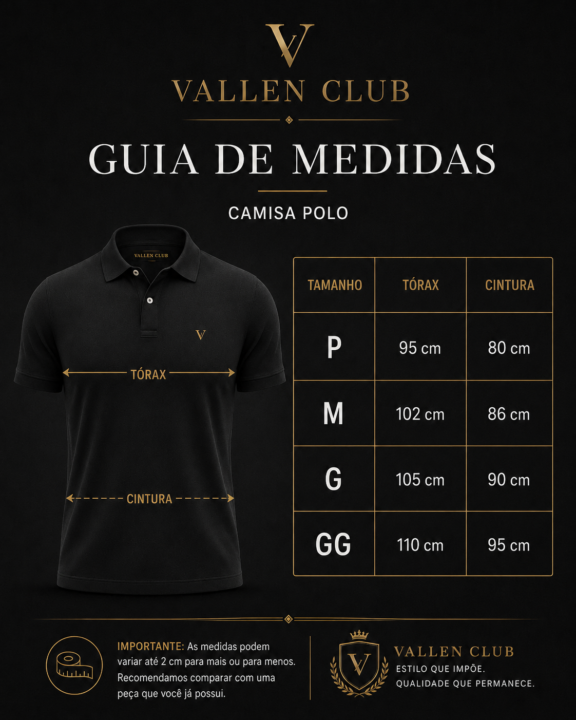 Tabela de Medidas
